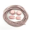 AKOAK 1 Pair Outdoor Sports Lazy Shoelaces, Reflective Elastic Round Color Casual Shoelaces (pink) view 2