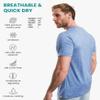 Merino.tech Merino Wool T-Shirt Mens - 100% Merino Wool Undershirt Lightweight Base Layer (Woodland Grey Blue, XLarge) view 2