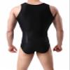 BRAVE PERSON Men's Figure-Shape Bodysuits Elastic Workout Clothes Swimwear, Fitness, Cycling 2241 (S / 26"-29'', K03 - Black) view 2