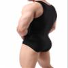 BRAVE PERSON Men's Figure-Shape Bodysuits Elastic Workout Clothes Swimwear, Fitness, Cycling 2241 (S / 26"-29'', K03 - Black) view 3