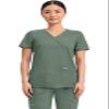 Cherokee Scrubs Top for Women Mock Wrap with 3 Pockets, Soft, 2-Way Stretch & Durable Fabric Plus Size - WW610, 3XL, Olive view 1