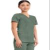 Cherokee Scrubs Top for Women Mock Wrap with 3 Pockets, Soft, 2-Way Stretch & Durable Fabric Plus Size - WW610, 3XL, Olive view 4