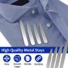20 Metal Collar Stays For Men's Dress Shirts - Pick Between 2", 2.2", 2.5", 2.7", 3" - Perfect Length for a Custom Fit and Sharp Look view 4