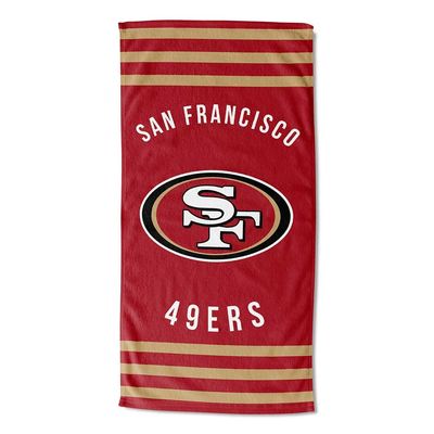 Northwest NFL San Francisco 49ers Unisex-Adult Beach Towel, 30" x 60", Stripes
