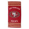 Northwest NFL San Francisco 49ers Unisex-Adult Beach Towel, 30" x 60", Stripes view 1
