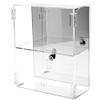 Plymor Clear Acrylic Rectangular Locking Display Case, 1 Shelf (Mirrored), 12.75" H x 10.25" W x 5" D view 1