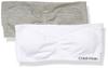 Calvin Klein Kids Girls' Seamless Bandeau Bra Multipack, White/Heather Grey, X-Large view 1