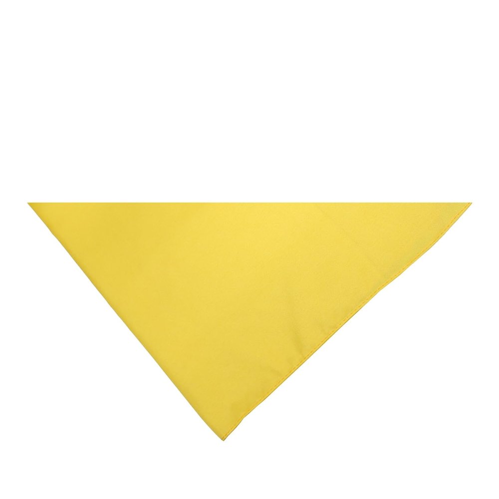 Mechaly Triangle Plain Bandanas - 6 Pack - Kerchiefs and Head Scarf (Yellow)