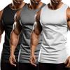 COOFANDY Workout Shirts for Men Polyester Tank Tops Pack Cut Off Gym Shirts Basic Sleeveless Tops Fitness Summer view 1