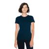 American Apparel Women's Fine Jersey Fitted Short Sleeve T-Shirt, Navy, Large view 1