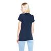 American Apparel Women's Fine Jersey Fitted Short Sleeve T-Shirt, Navy, Large view 3