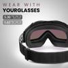 OutdoorMaster OTG Ski Goggles - Over Glasses Ski/Snowboard Goggles for Men, Women & Youth - 100% UV Protection (Black Frame + VLT 15.6% Blue Lens) view 2