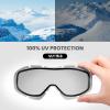 OutdoorMaster OTG Ski Goggles - Over Glasses Ski/Snowboard Goggles for Men, Women & Youth - 100% UV Protection (Black Frame + VLT 15.6% Blue Lens) view 3