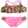 LiMiTeD Too Girls' Printed Two Piece Swimsuit with Ruffle Trim, Pink, 4 view 1