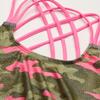 LiMiTeD Too Girls' Printed Two Piece Swimsuit with Ruffle Trim, Pink, 4 view 3
