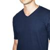 American Apparel Men's Fine Jersey Classic Short Sleeve V-Neck T-Shirt, Navy, Small view 4