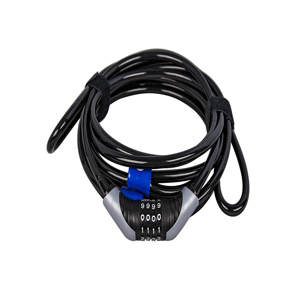 Harmony Gear Kayak Security Cable Lock | for Sit Inside Kayaks | 47 Inch | Combination Lock | Nylon Coated Cable , Black