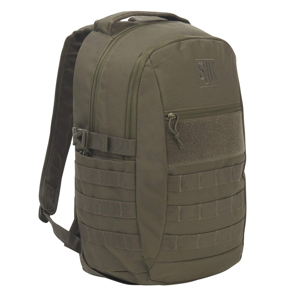 Slumberjack SJK Chaos 20L Tactical Daypack with PALS Attachment Air-Mesh Panels and Shoulder Straps Backpack For Men and Women - Black Leaf Green