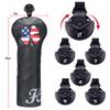 Craftsman Golf USA US Flag Clover Leather Black Driver Fairway Wood Rescue Hybrid Cover Headcover (4pcs(1,F,F,H)) view 2