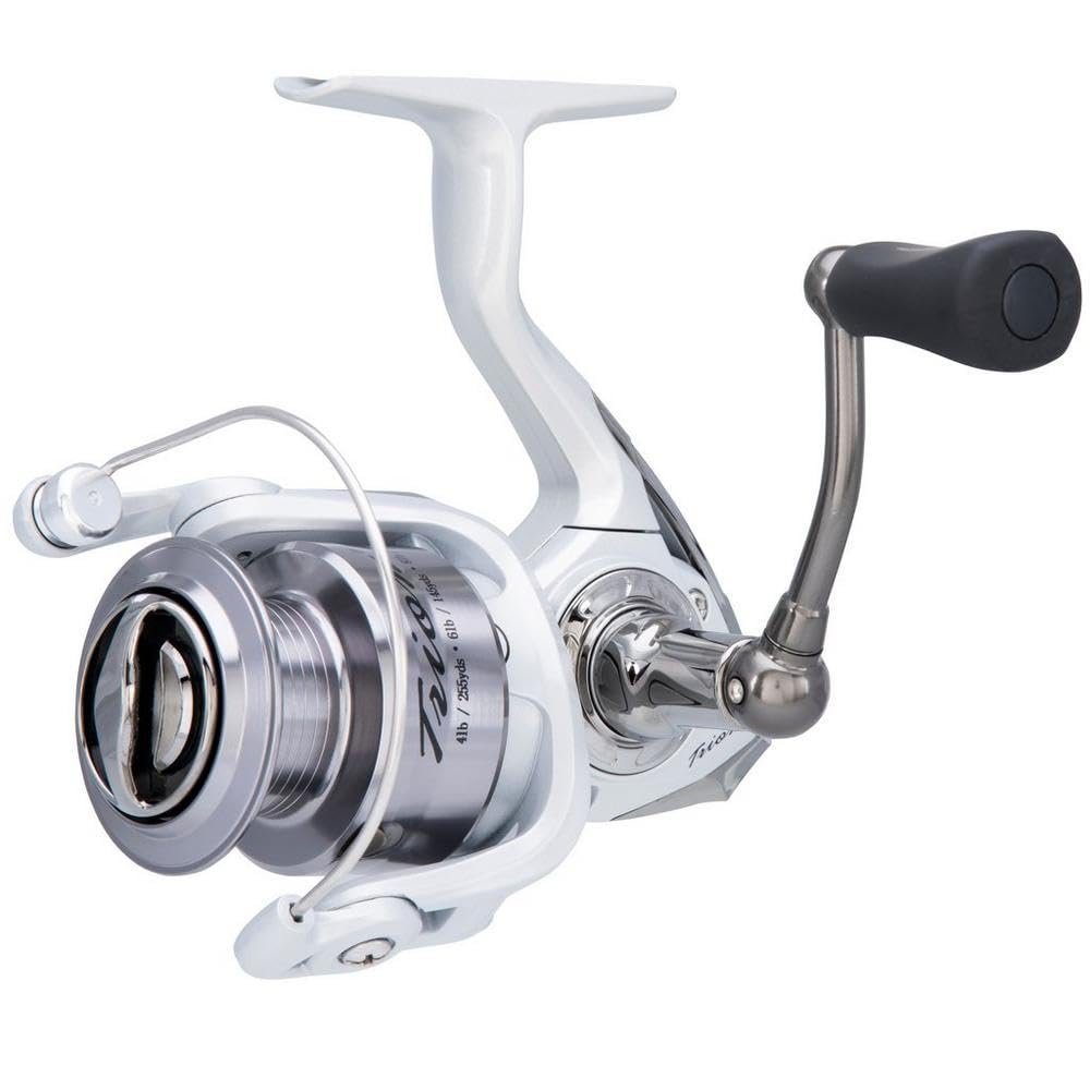 Pflueger Trion Spinning Reel, Size 20 Fishing Reel, Right/Left Handle Position, Graphite Body and Rotor, Corrosion-Resistant, Aluminum Spool, Front Drag System,Silver