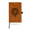 Rico Industries NCAA New Mexico Lobos Brown Laser Engraved Small Notepad Journal/Notepad 8.25" x 5.25"- Office Accessory view 1