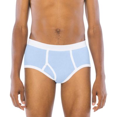 American Apparel Men's Rib Brief, Baby Blue, Small