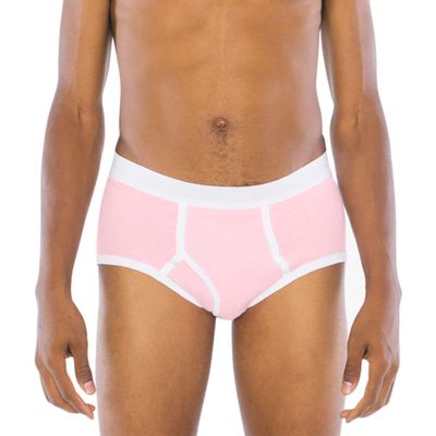 American Apparel Men's Baby Rib Brief Pink