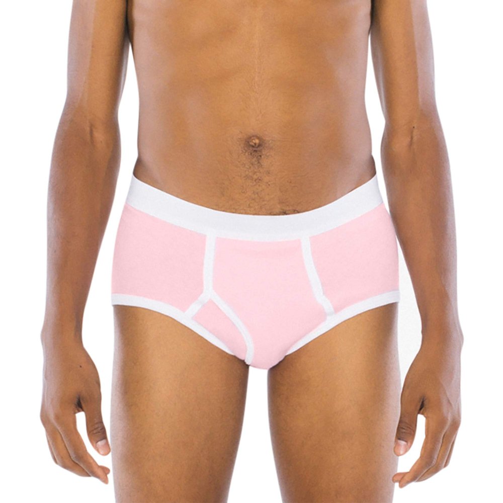 American Apparel Men's Baby Rib Brief Pink