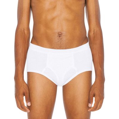American Apparel Men's Baby Rib Brief White
