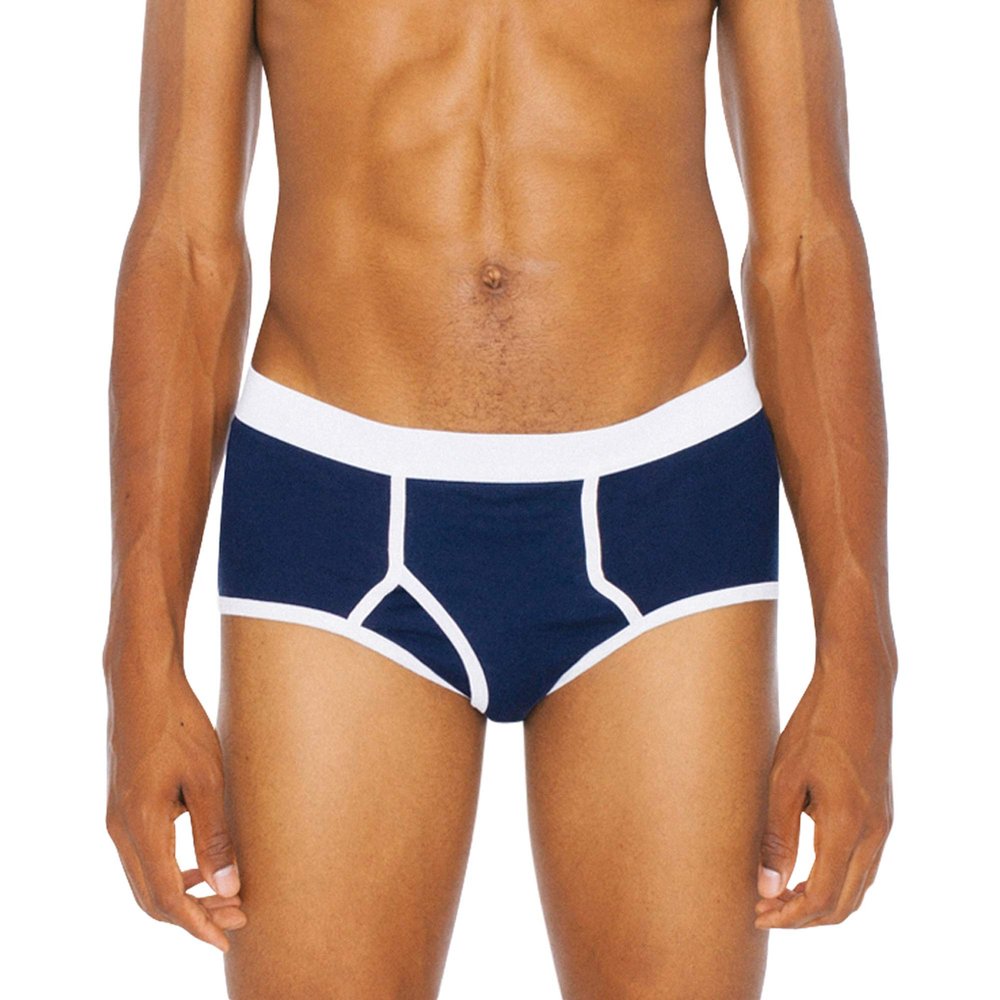 American Apparel Men's Baby Rib Brief, Navy, X-Small