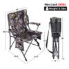 REDCAMP Oversized Hunting Chairs for Blinds, Portable Folding Camo Camping Chairs for Adults Hunting Seats with Hard Arms for Outside Outdoor, Camouflage view 3