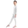 easyforever Kids Girls Long Sleeve Dance Outfit Full Length Unitard Leotard Bodysuit Gymnastic Jumpsuit Catsuit Ivory 3-4 Years view 1