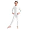easyforever Kids Girls Long Sleeve Dance Outfit Full Length Unitard Leotard Bodysuit Gymnastic Jumpsuit Catsuit Ivory 3-4 Years view 2