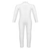 easyforever Kids Girls Long Sleeve Dance Outfit Full Length Unitard Leotard Bodysuit Gymnastic Jumpsuit Catsuit Ivory 3-4 Years view 4