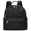 zhongningyifeng Backpack Purse for Women Nylon Lightweight, Travel Casual Daypack Silver Zippers, Black (Medium) view 1