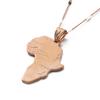 African Map Pendant Necklace Women 24K Gold Color Pendant Jewelry Men African Map Hiphop Item Wholesale (Rose Gold) view 1
