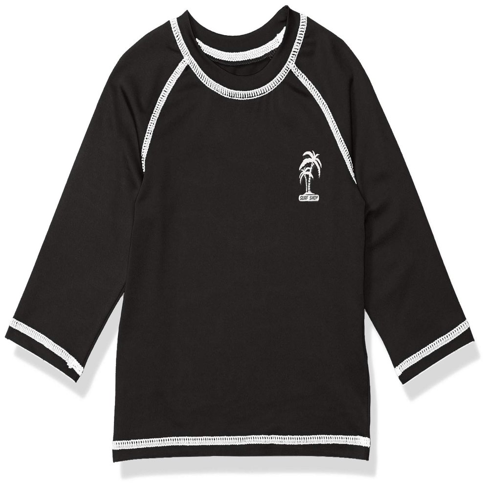 iXtreme Boys Long Sleeve Palm Tree Rash Guards, Black, 14/16