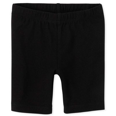 The Children's Place, Solid Bike Shorts, Black, 18-24MONTH