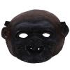 NUOBESTY Masquerade Monkey Mask - Black PU Breathable Halloween Orangutan Costume Gorilla Mask for Party Dance Performance and Hip-Hop Breathable Orangutan Headgear for Men and Women view 1