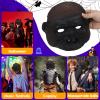 NUOBESTY Masquerade Monkey Mask - Black PU Breathable Halloween Orangutan Costume Gorilla Mask for Party Dance Performance and Hip-Hop Breathable Orangutan Headgear for Men and Women view 2