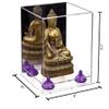 Better Display Cases Versatile Acrylic Display Case - Small Rectangle Box with Mirror, Purple Risers and Clear Base 8" x 8" x 8.5" (A015-PR) view 2