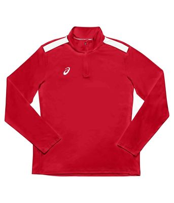ASICS Team Train 1/4 Zip, Team Red/Team White, Small