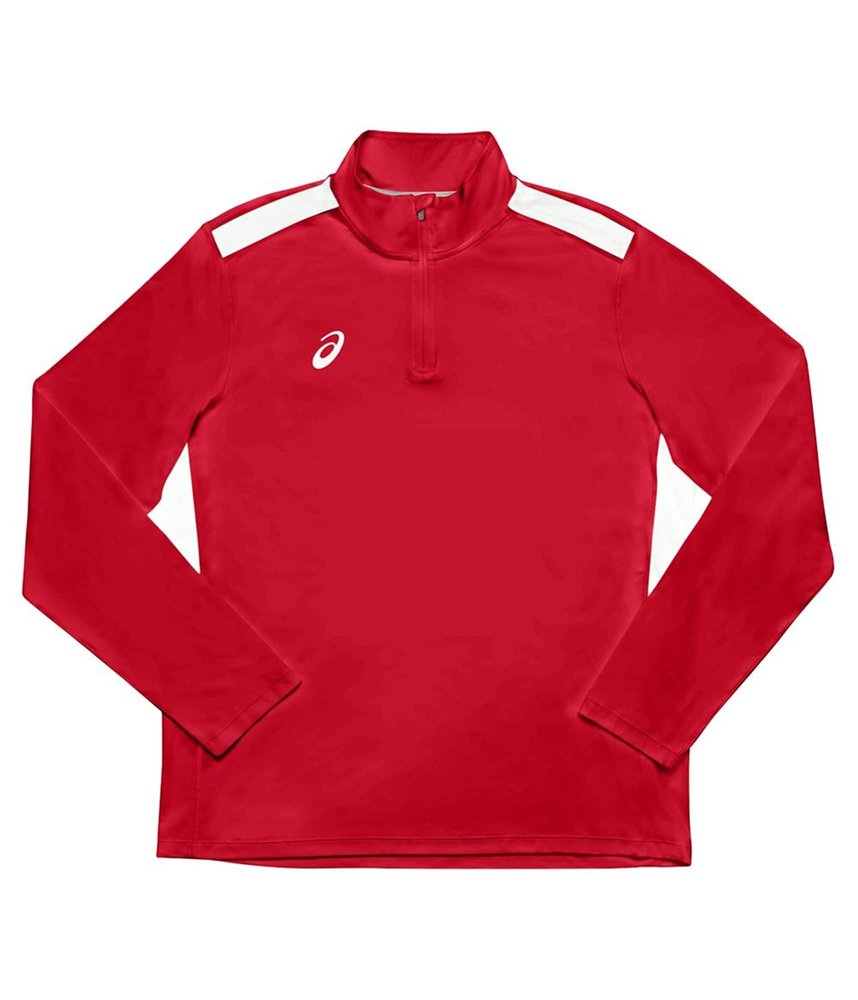 ASICS Team Train 1/4 Zip, Team Red/Team White, Small