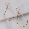 18K Gold Plated Teardrop Earrings for Women Dangle - 18K Gold Plated Dangle Earrings for Women, Long Boho Tear Drop Dangly Hoops, Large Teardrop Hanging Drops, Hypoallergenic view 3