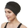 Beemo Swim Caps for Women Swimming Turban Polyester Latex Lined Pleated for Ladies-2pk Blk/BLK view 4