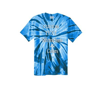 Customized Tie Dye T-Shirt for Adults Personalize with Your Any Custom Text Royal