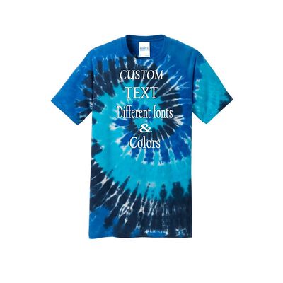 Customized Tie Dye T-Shirt for Adults Personalize with Your Any Custom Text