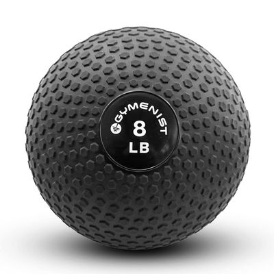 GYMENIST Weighted No Bounce Slam Ball, Intensive Workout, Training, Gym Exercise, Available 4-100 LBS (8 LB), Black