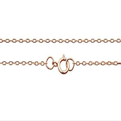14Kt Rose Gold Filled 1.8x1.1mm 24 Inch Drawn Cable Neck Chain with Clasp - 1pc (6757)/1