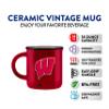 Duck House NCAA Wisconsin Badgers Unisex Vintage Style Bone China Mugvintage Bone China Mug, Red, 12 oz view 2